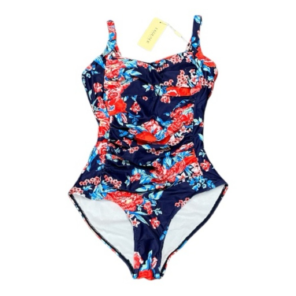 Ekouaer - NWT - Tropical Floral Women's One Piece Swimsuit - Picture 2 of 6